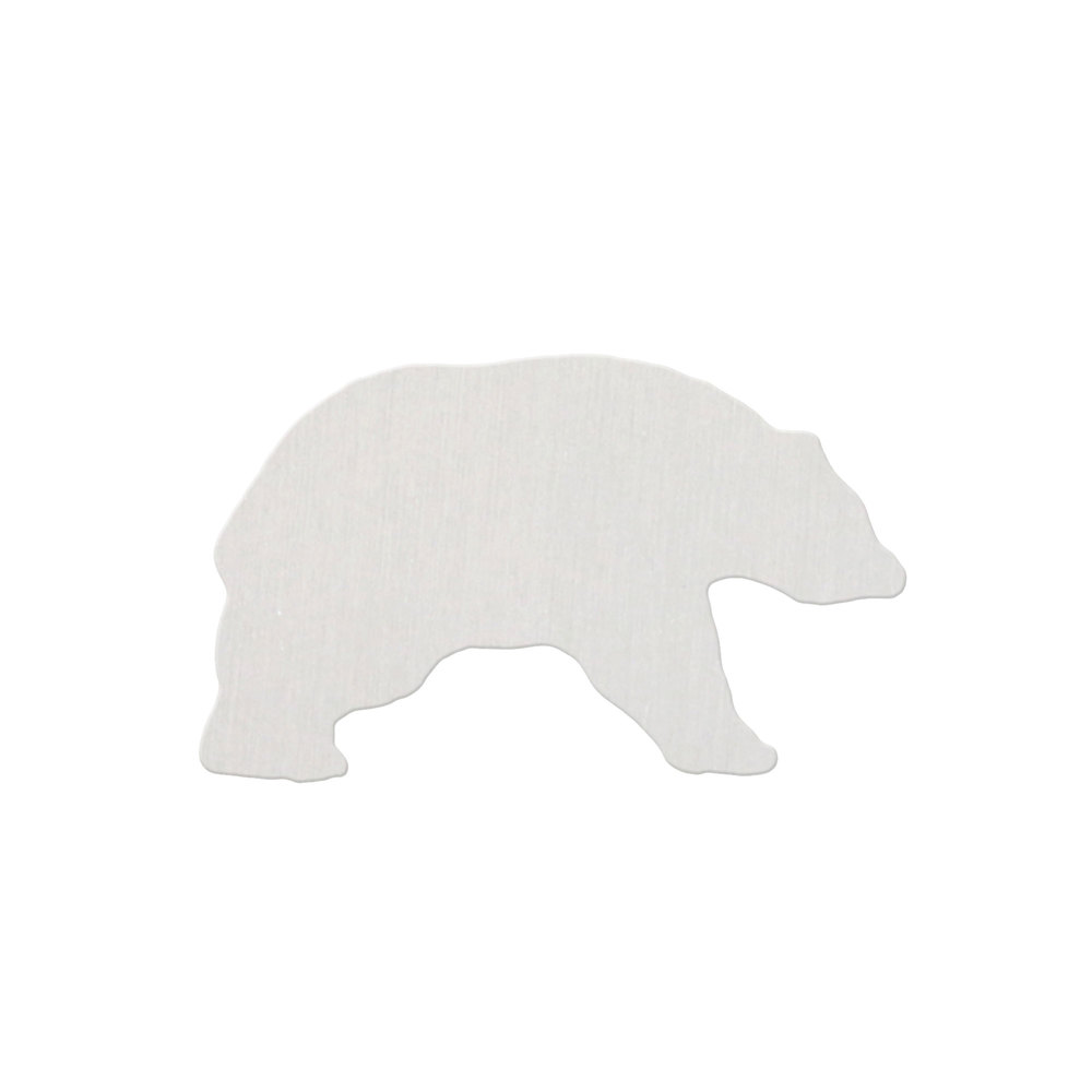 Metal Stamping Blanks Aluminum Bear, 31.5mm (1.25") x 20mm (.80"), 18 Gauge - Pack of 2